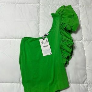 green zara bodysuit *never used*
